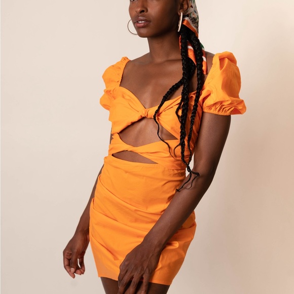 Orange mini dress - Picture 4 of 8